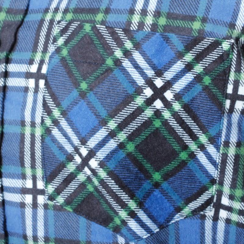 Blue Checked Flannel Shirt, 170G/M2, "", Ce, Lahti 1 Pc