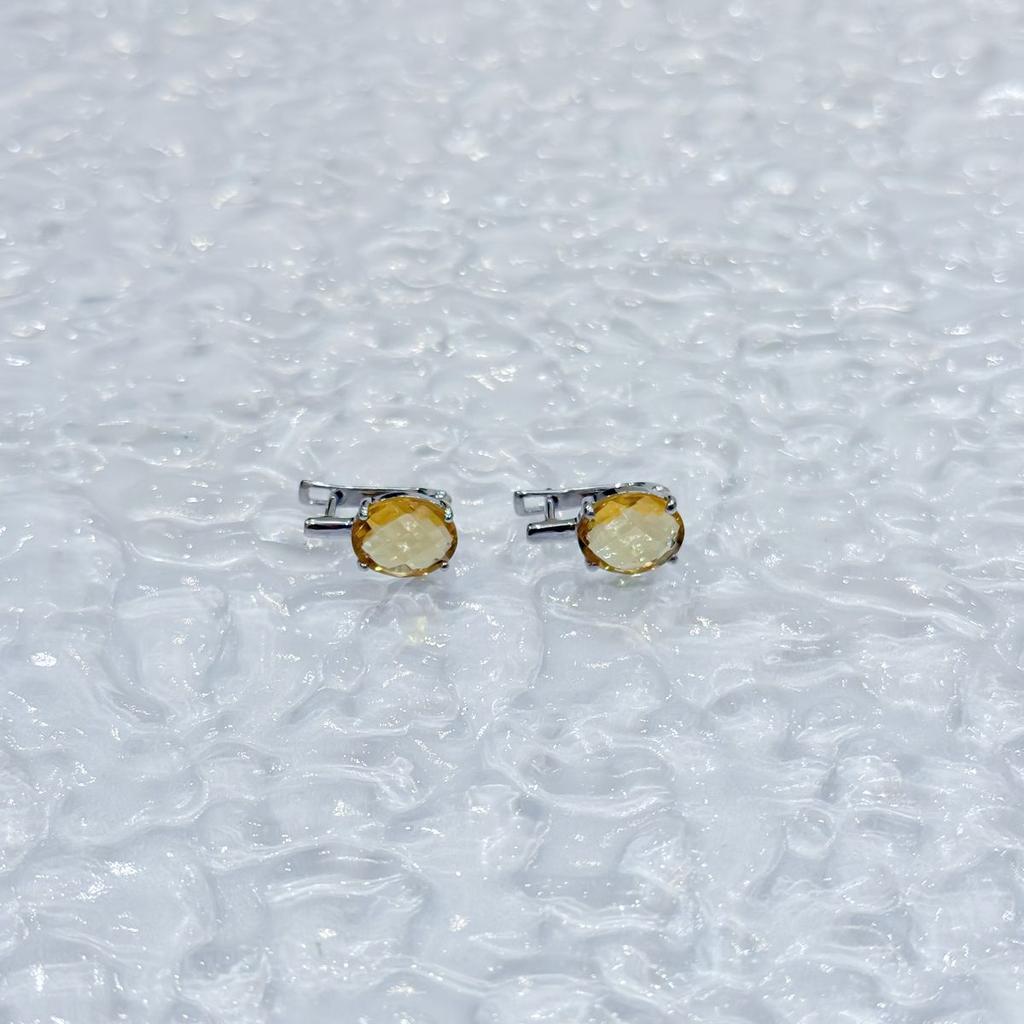 Silver Earrings with Citrine Nano 4.058ct (1962510)