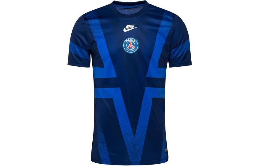 Nike T Shirts Men s Dark Blue Crew Neck Moderate Straight Fit BV2130-496 S