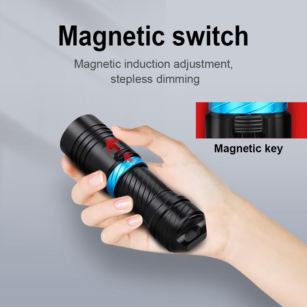 L2 Wick Professional Diving Flashlight Amphibious Torch Light Powerful Flash Light Waterproof Flashlight Underwater Lantern