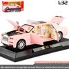 1:32 Rolls-Royce Phantom Toy Car with Suicide Doors, Sound & Light, Alloy Pull-Back Model