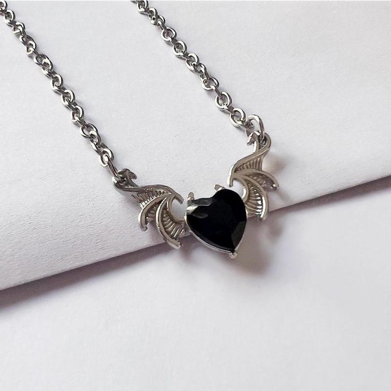 Demon Wings Necklace - Cross Design