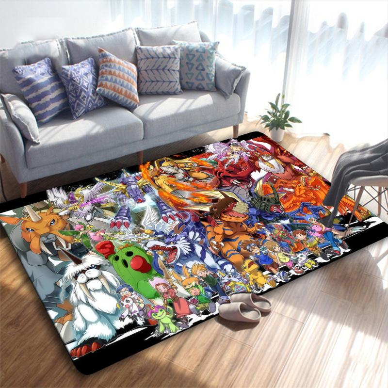 Anime Digmon Carpet Rug for Living Room Bedroom Home Sofa Decoration,Kids play Non-slip Floor Mat
