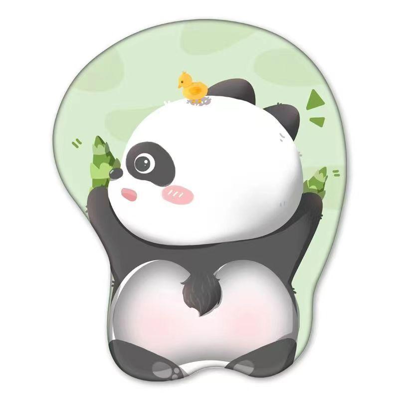 3D Cute Cartoon Silicone Wrist Rest Mouse Pad with Memory Foam