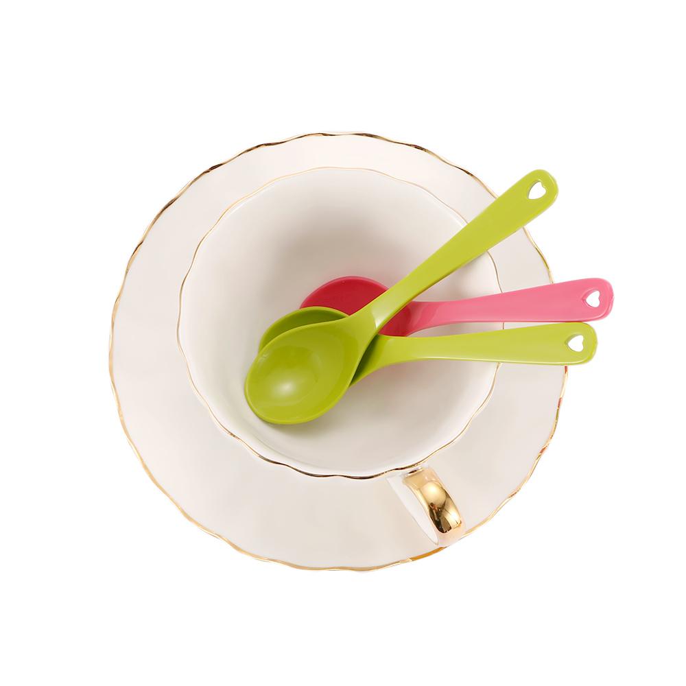 Colorful Baby Toddler Plastic Spoon Flatware Food Spoon Set Feeding Spoon