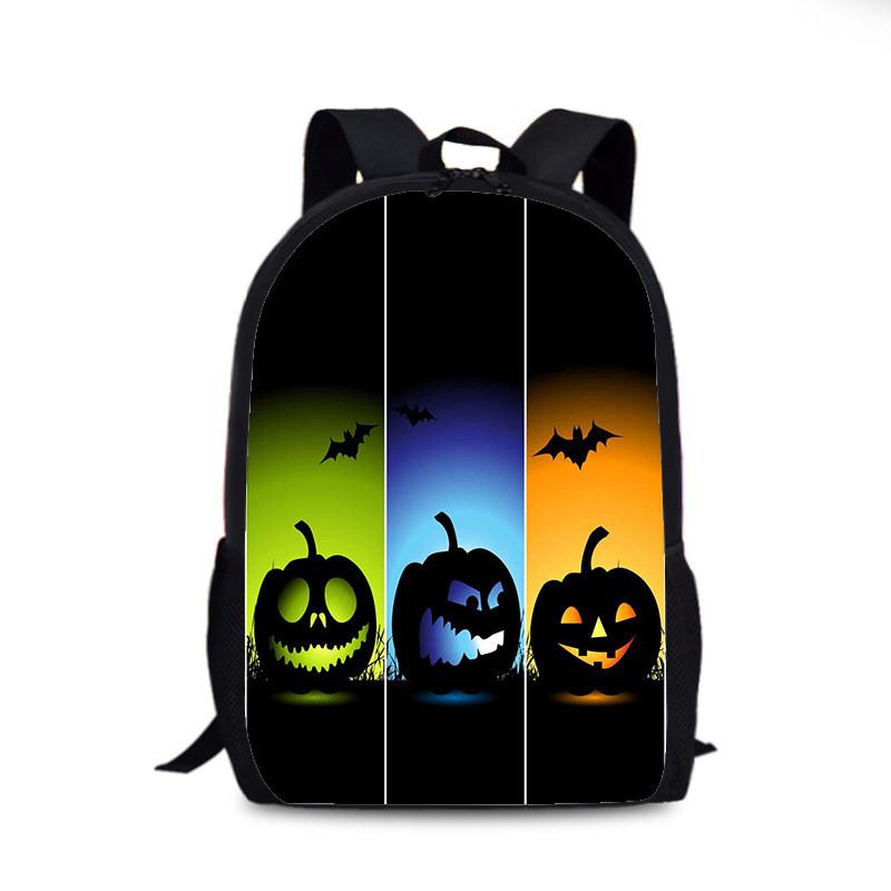 Halloween Fledermaus Kürbis Rucksack Aus Nylonmaterial Für Den Täglichen Gebrauch Und Street Style
