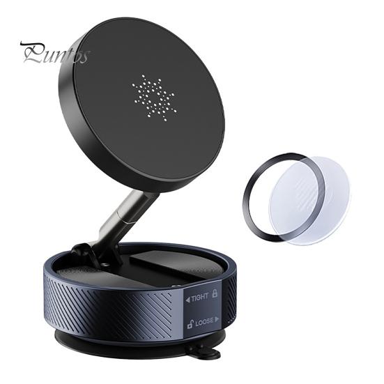 

Магнитное автомобильное крепление для телефона, складная подставка для телефона на лобовое стекло с вакуумной присоской для iPhone, универсальный держатель для сотового телефона для домашнего спортзала чёрный