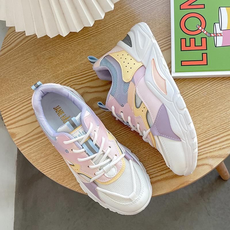 

Dad shoes girl 2021 spring and autumn new Korean version of low-help students casual platform versatile sports running trendy shoes 35