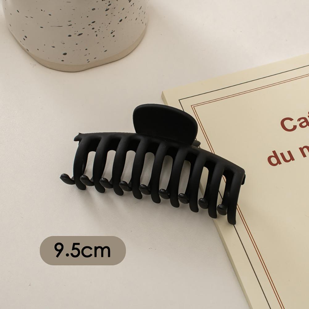 Simple Black Frosted Hairpin Hair Claw Clip Solid Color Multishaped Durable Headwear Hair Clip Hair Accessory for Women