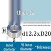 Außen-Ø 20mm Aluminiumlegierung Flache Unterlegscheibe Abstandshalter mit M6/M8/M10/M12 Innenloch - Metallwellenbuchse Isoliersäule.