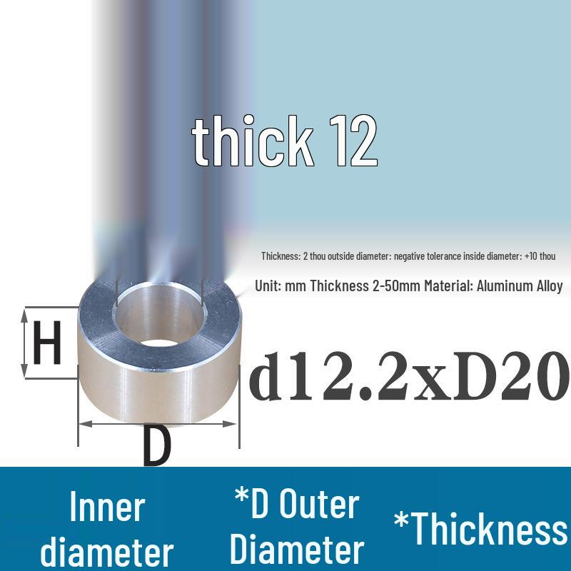 Außen-Ø 20mm Aluminiumlegierung Flache Unterlegscheibe Abstandshalter mit M6/M8/M10/M12 Innenloch - Metallwellenbuchse Isoliersäule.