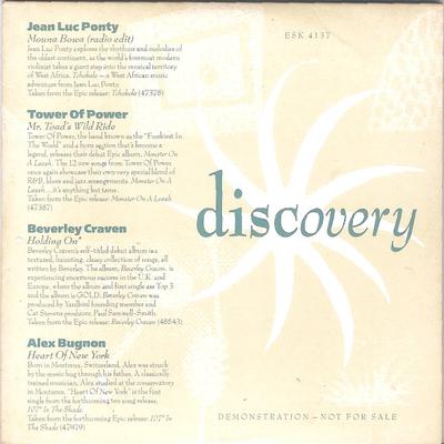CD VARIOUS - Discovery ESK4137PROMO EPIC 1991 US Jazz Used