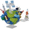 Kawada Nano Block Earth and Moon NBM-041 Building Set with 550 Pieces and Detailed Design
