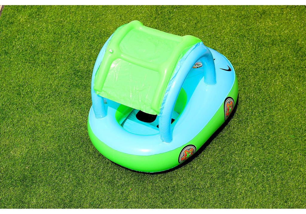 ABC Sunshade Baby Swimming Ring with Steering Wheel & Seat