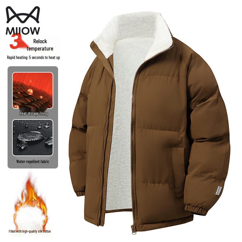 MiiOW Men s Stand Collar Padded Winter Jacket 2XL