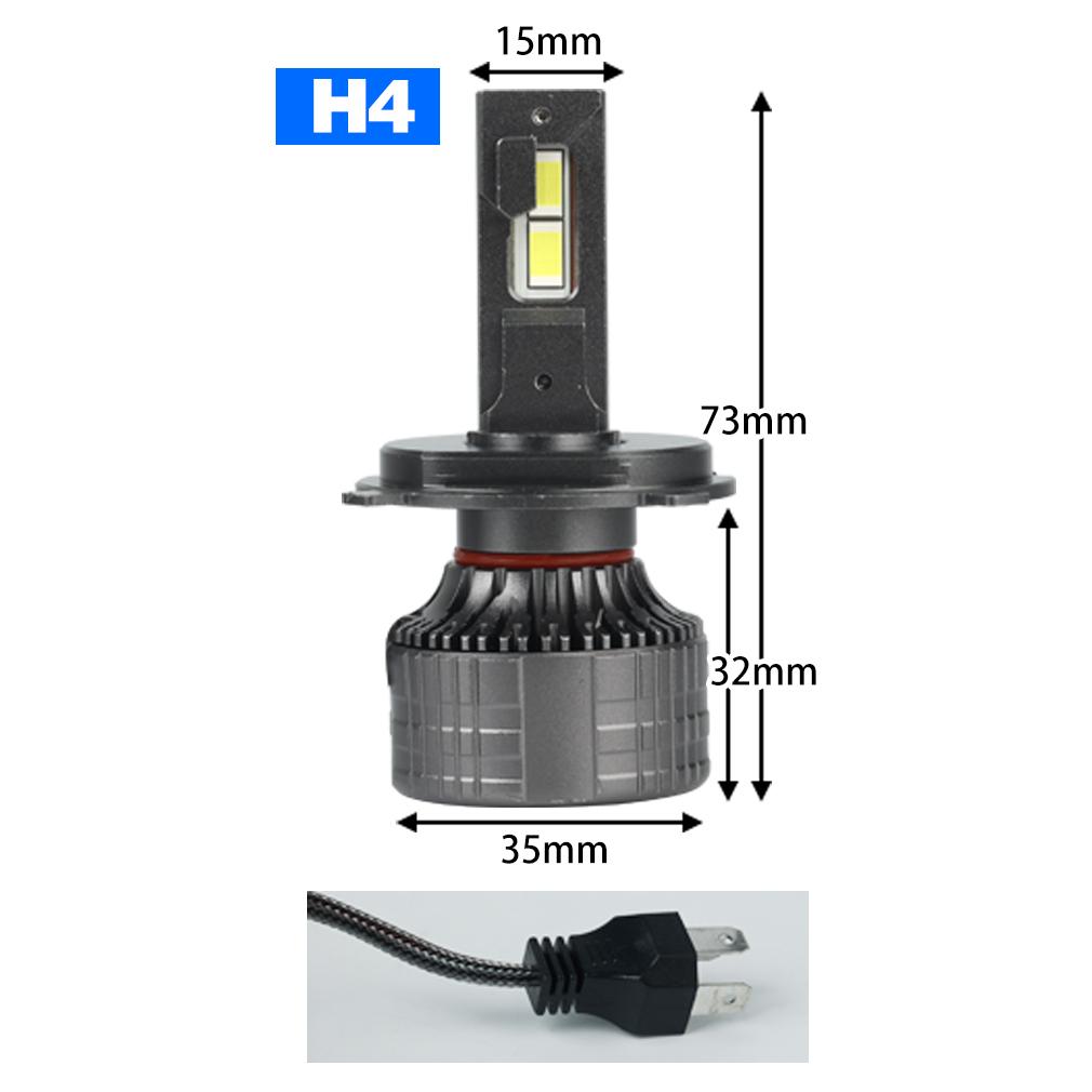 2 szt. 40000LM 150W H1 H4 H7 LED Canbus H8 H11 9005 HB3 9006 HB4 9012 Hir2 Turbo Led żarówki do reflektorów 6000K biała lampa samochodowa podwójna miedziana rura reflektora