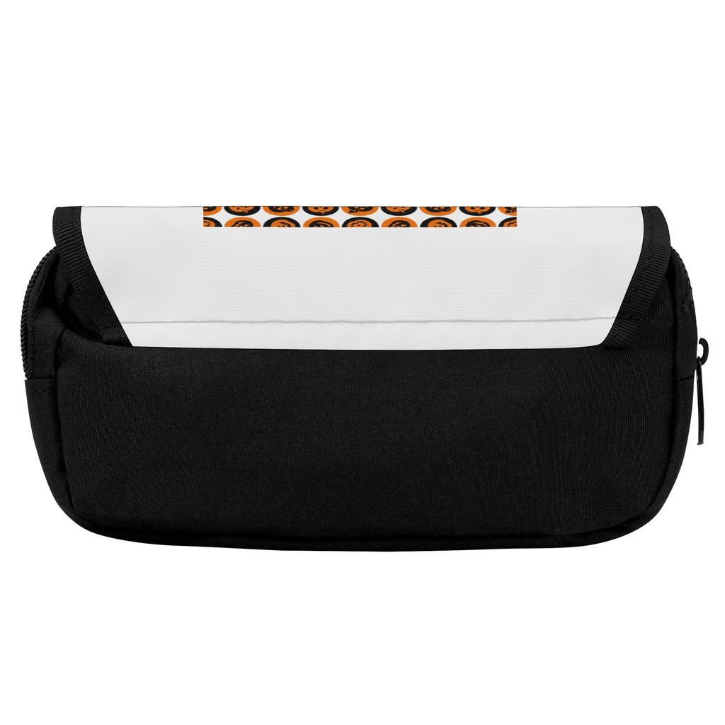 Pen Case Large Capacity Double Zipper 300D Polyester with Two Compartments for Pens Ruler Earphones Students for Students
