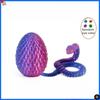 Ovo de Cobra Impresso em 3D com Dobradiça Interna Flexível Brinquedo Animal, Ovo Surpresa com Articulação Móvel Decoração de Mesa para Casa