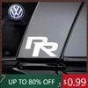 2026 Heiß Für VOLKSWAGEN VW 2 Stück Auto Karosserie Emblem B-Säule Kofferraum Aufkleber R Emblem Aufkleber Für Volkswagen R Polo T5 Golf 5 MK6 7 8 Pas