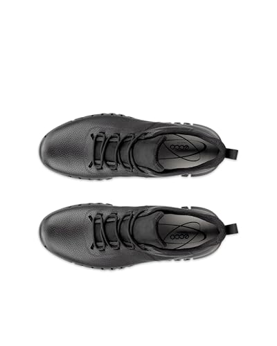 ECCO GRUUV Herren Echtleder Sneaker, Größe M, GORE-TEX Wasserdicht, Schwarz, Größen 26.5cm-27.0cm, 3E, 52522401001