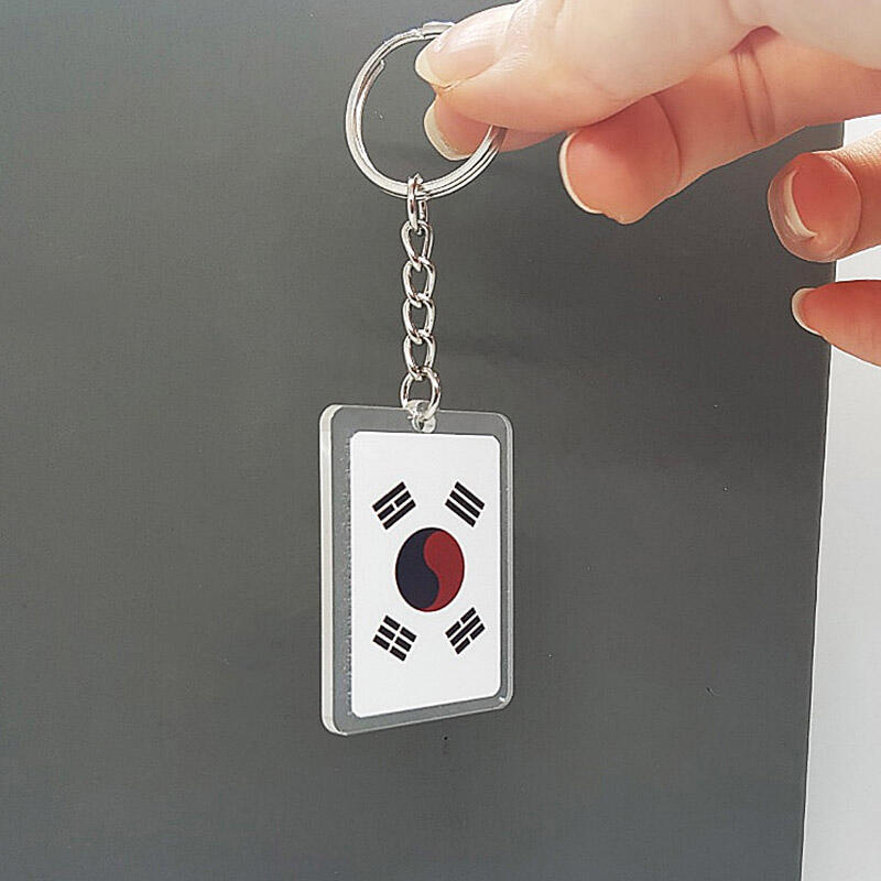 Taegeukgi Keyring Double-Sided Mini Taegeukgi Keychain DD-12835