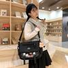 Cute College Style Girl Crossbody Bag Japanese Y2K Student Large Capacity Versatile Postman Bag Transparent Badge Cute Ita Bag