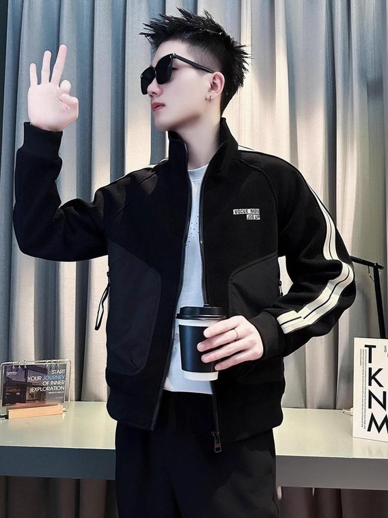 Men's Scruffy Handsome Corduroy Jacket - High-End Casual Fashion, New Spring/Autumn 2025 Trend.