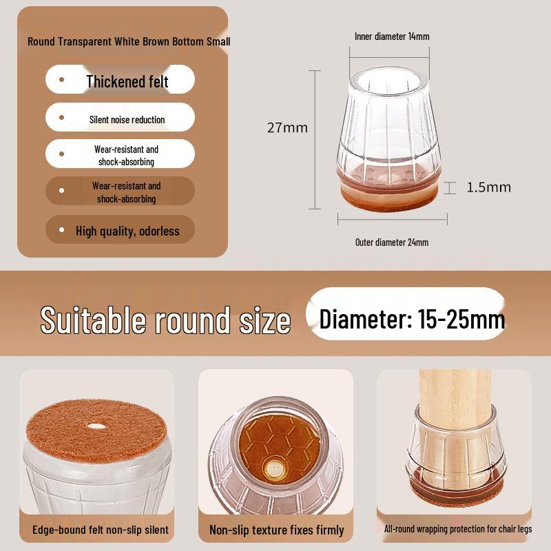 Silicone Chair and Table Leg Covers - Silent, Non-Slip Protection for Furniture