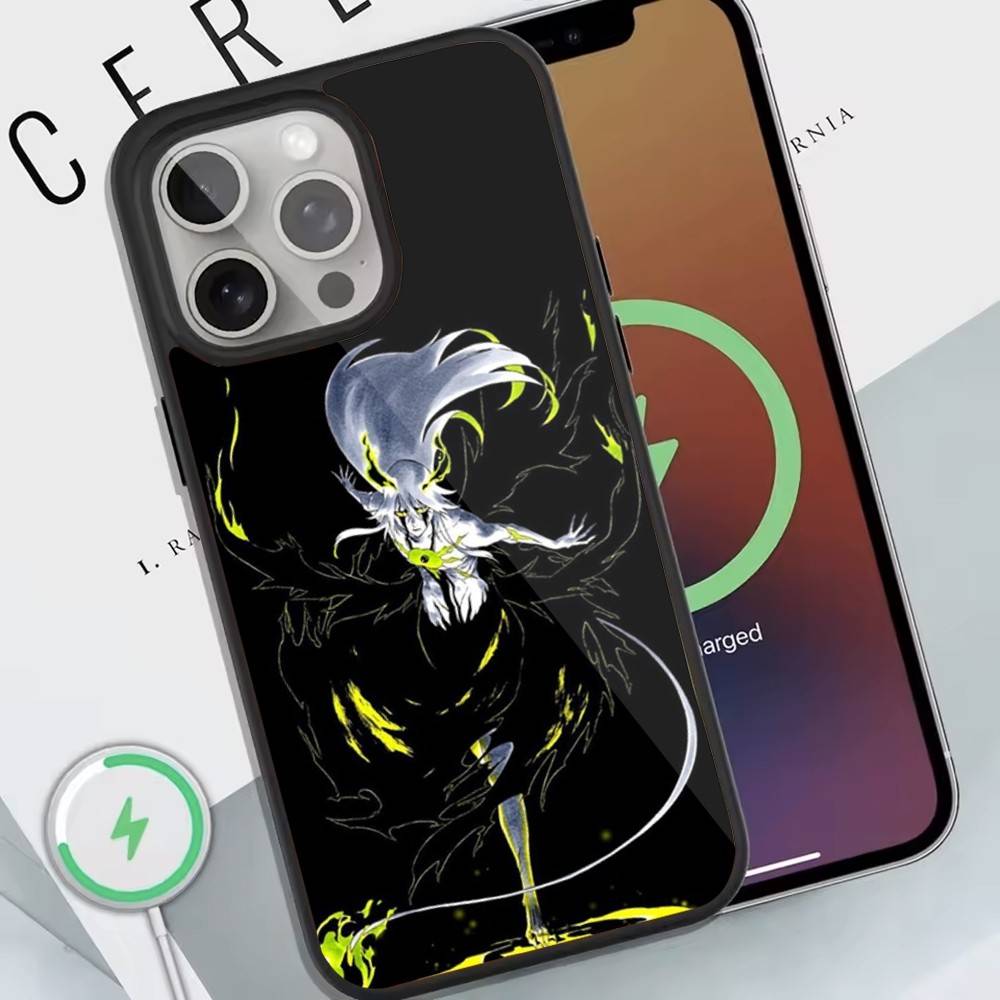 Anime U-Ulquiorra Cife Phone Case For Magnetic Wireless Charge Cover For iphone 16 15 14 13 12 11 Pro Max Plus Coque