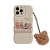 Bear Pendant 15pro Max IPhone Case Iphone16 Wave 13 Silicone 12 Suitable for 11 Plush Lanyard