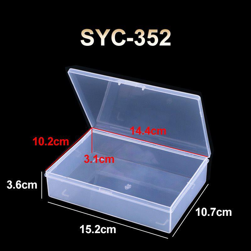 Transparent Rectangular Craft & Storage Box - Small Parts Organizer
