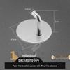 No-Drill 304 Stainless Steel Adhesive Coat Hook for Door - Damage-Free