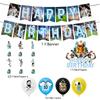 30 stk Messi-bursdagsutstyr inkluderer et banner, kaketopper, ballonger