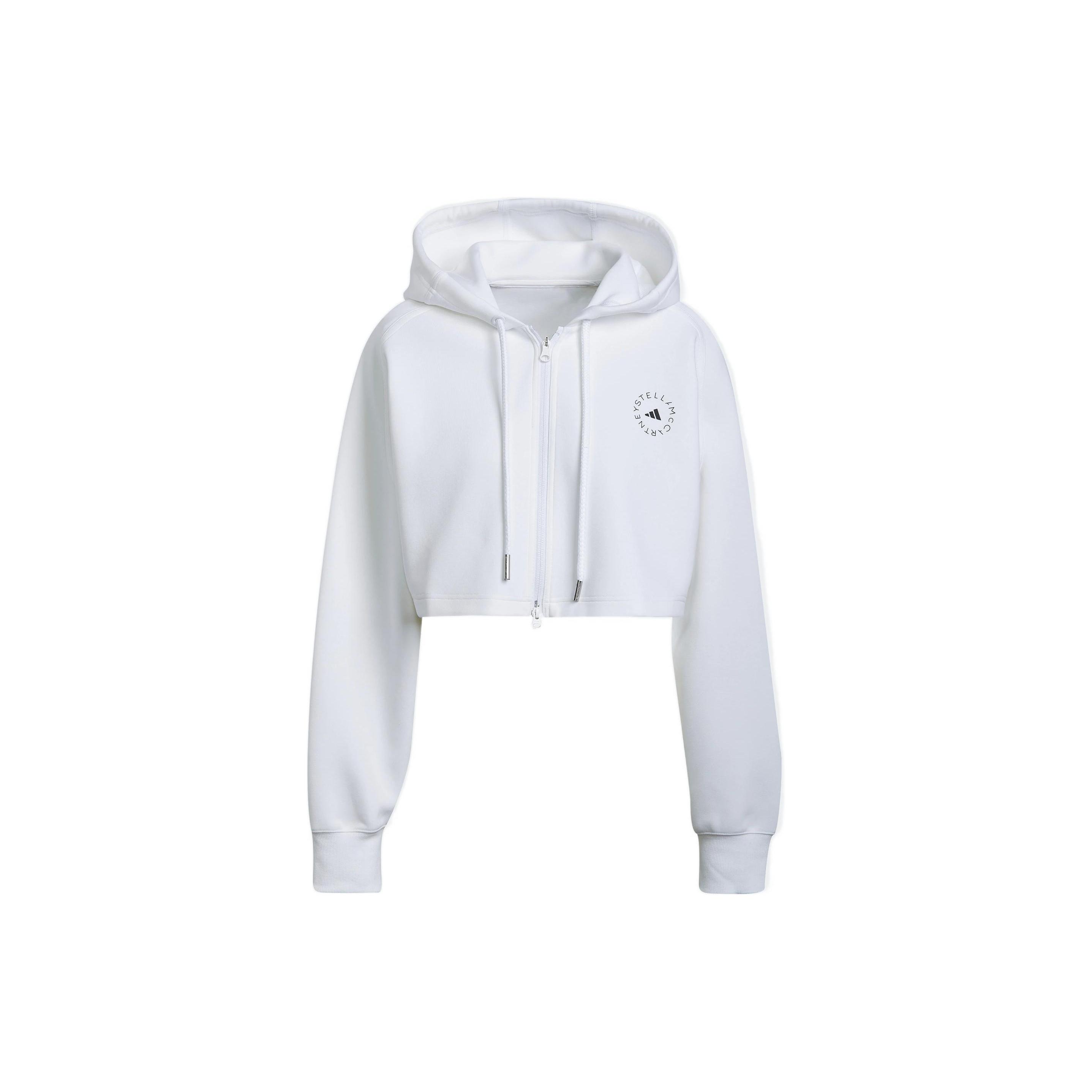 (WMNS) Укороченный худи adidas by Stella McCartney Азиатский размер Белый Женский H59963 L
