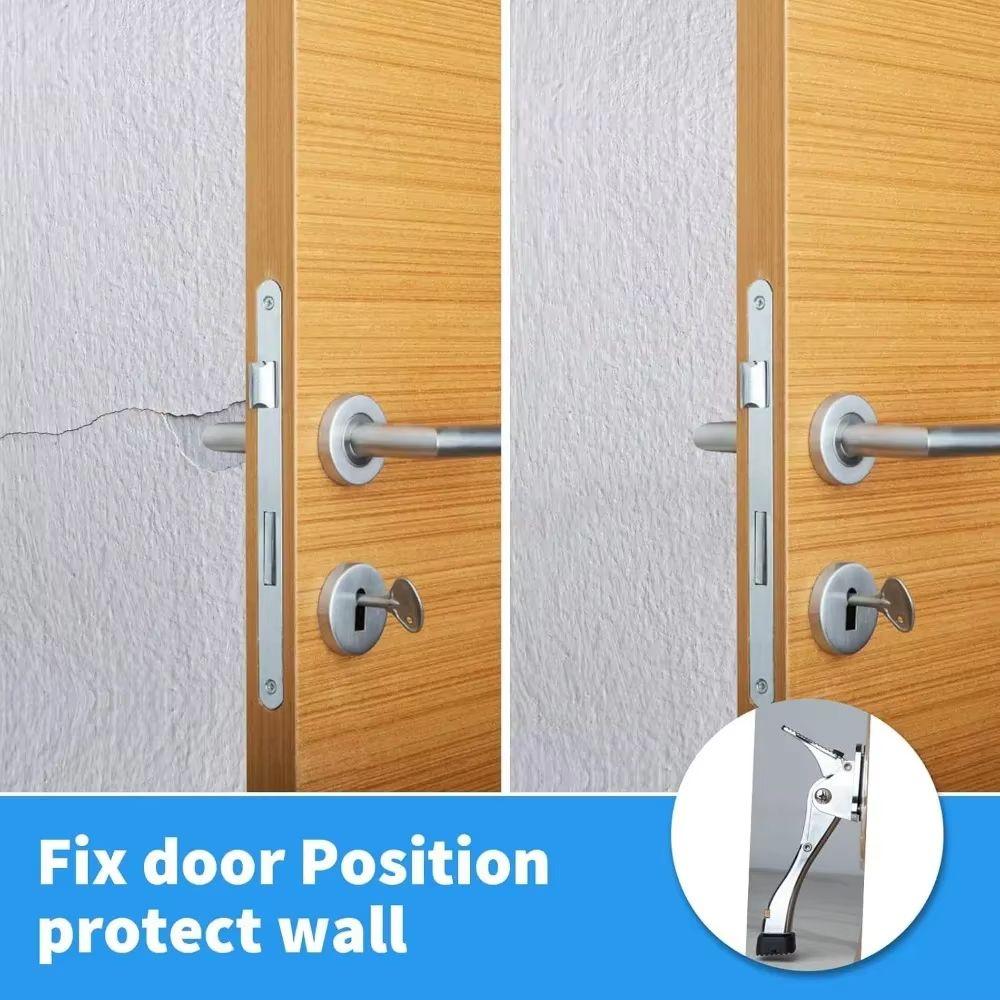 Heavy Duty Foot Operated Door Block Aluminum Zinc Zinc Alloy Kick Down Door Stopper  Bedroom