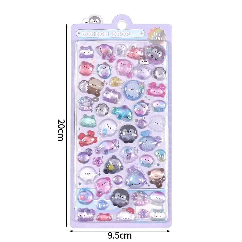 3D Cartoon Animal Stickers Kawaii 3D Decoration Stickers Stationery Sticker Scrapbook Sticker Decals DIY Phone Case Sticker