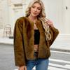 New short imitation fur coat cardigan autumn and winter women's plush coat coat 0
