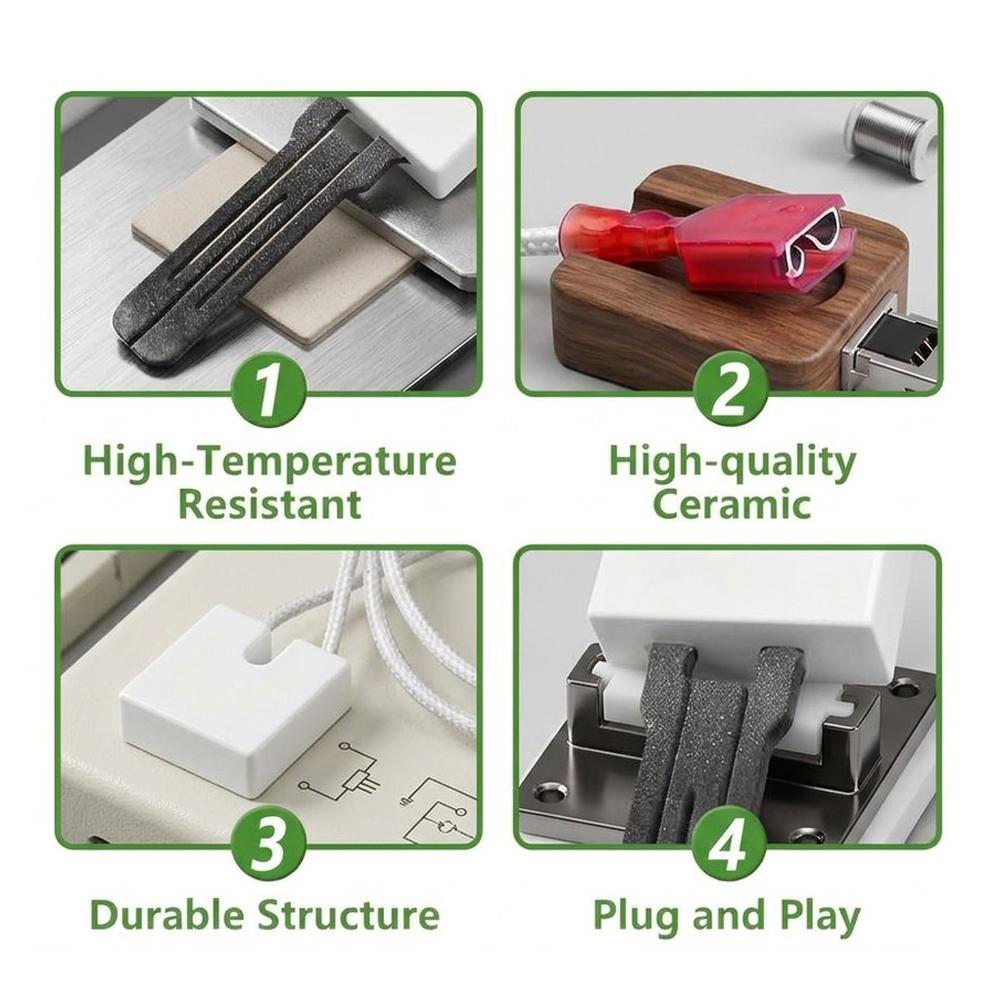 For Surface Igniter Replacement for Furnace Heating Element Stove Ignition Part Silicon Carbide 3.2x1.2in White