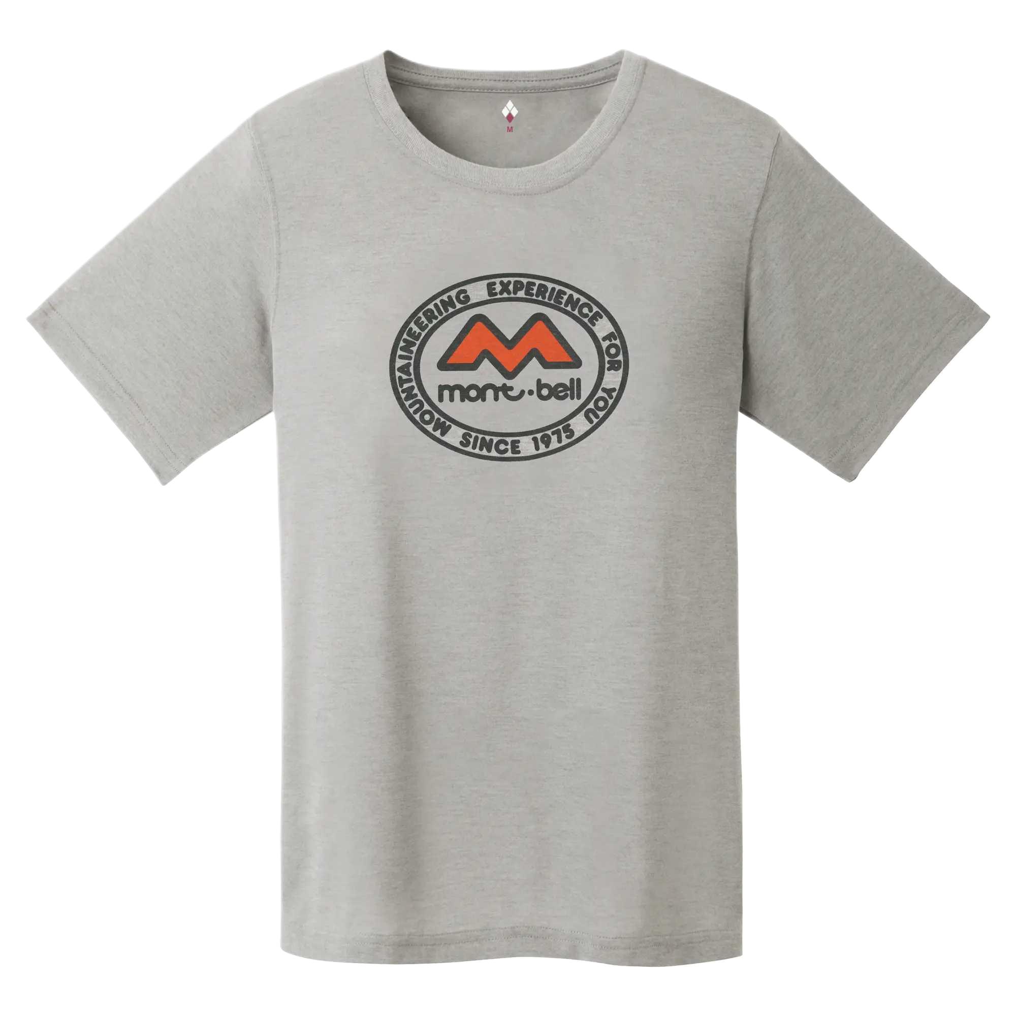 

MONTBELL Wickron Mark 50th Comfortable Stylish Versatile Casual Solid Color Short Sleeve Regular T-Shirt Women s L светло-серый