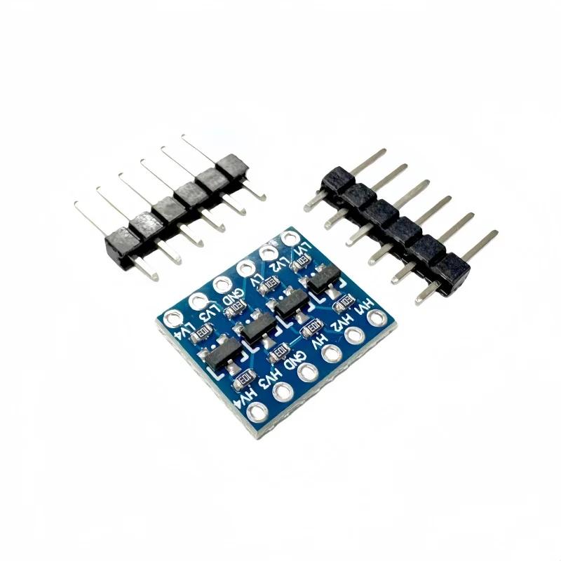 4-Channel Logic Level Converter Module Bidirectional 3.3V-5V Shifter with Headers (Need Solder) for I2C SPI UART