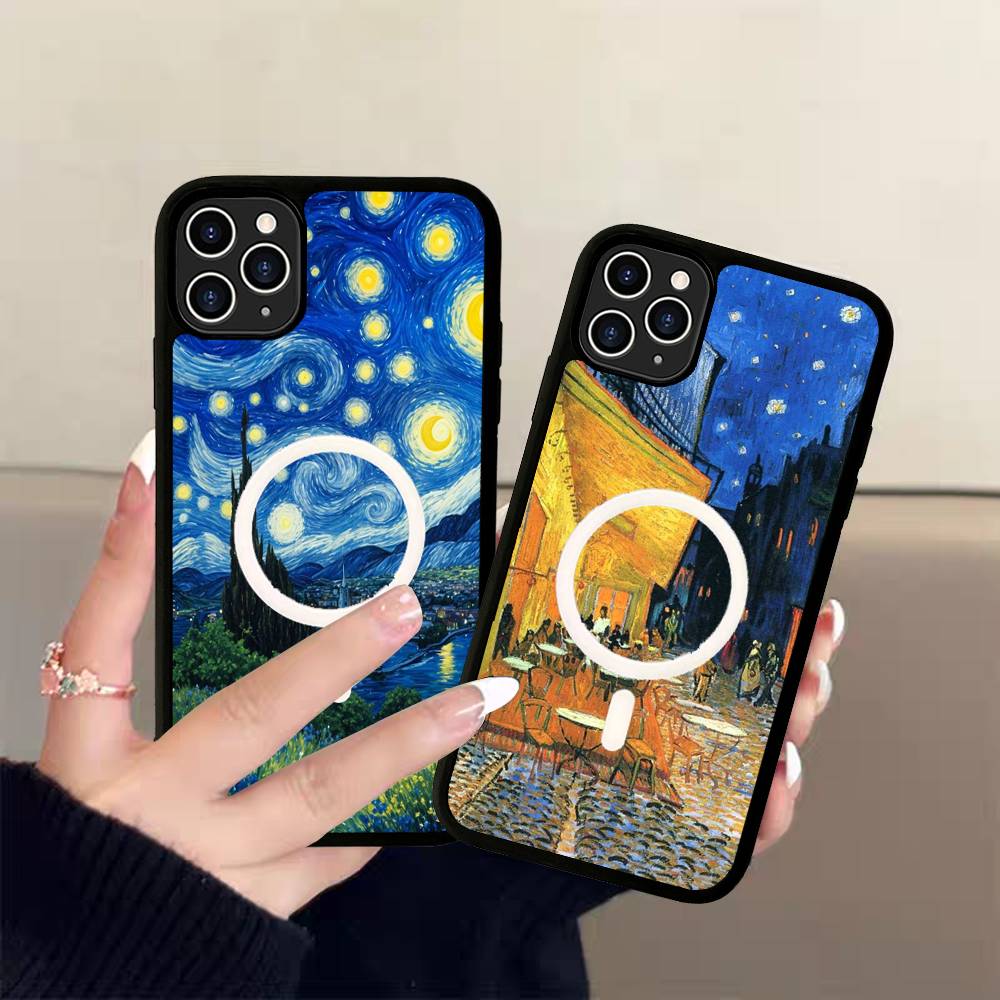 Art Vincent Van Gogh For Magsafe Magnetic Phone Case for iPhone 17 16 15 14 13 12 11 Plus Pro Max PC+TPU Cover