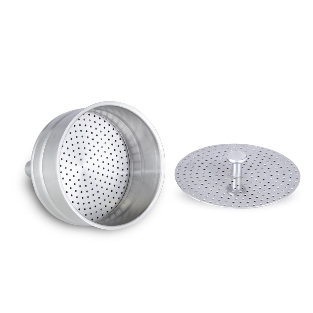 Easyworkz Stainless Steel Moka Pot Funnel Replacement Reducer Set for Espresso Makers, 6 Cups