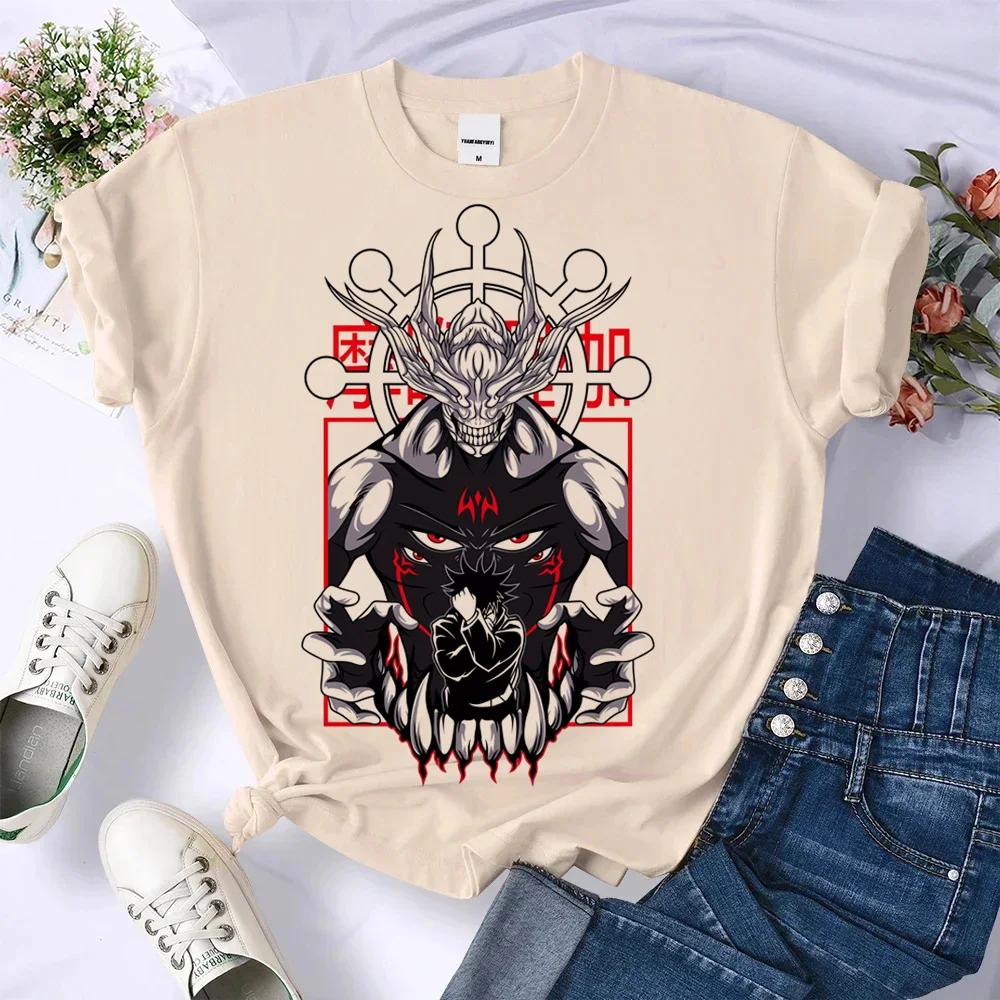 

Jujutsu Kaisen Gojo Satoru Top Women Streetwear Tshirt Female Anime 2000s Designer Clothing Hip Hop Tops Casual Female Clothing S