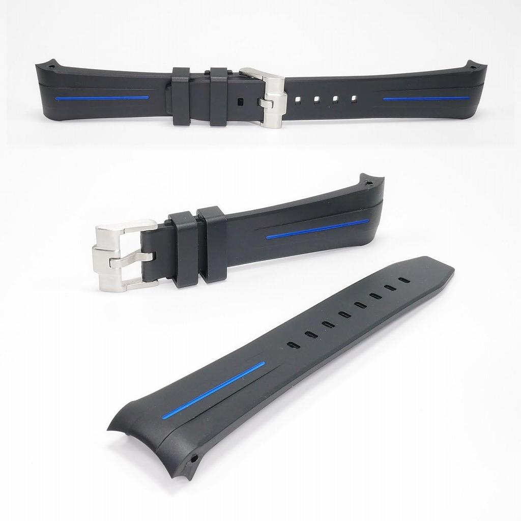 Exclusive Rubber Strap BLANCPAIN×Swatch (Black/Blue Line)