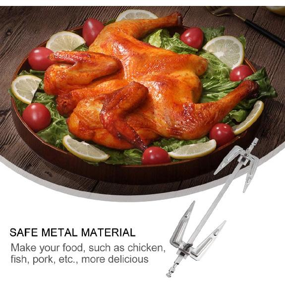 

Angoily Rotisserie Meat Forks Air Fryer Fork Grill Spit Rod Stainless Steel Roast Chicken Fish Forks for Home Picnic BBQ Camping(NO screws)