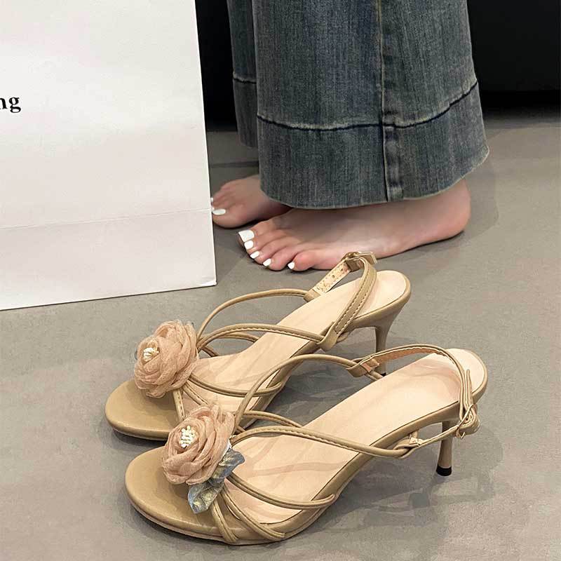 Camellia High Heels Women's Summer with Skirt Sandals Women's New Beautiful High Heels Sandals Women's Summer Wear