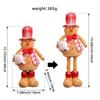 Retractable Legs Santa Claus Gingerbread Man Plush Figurines Xmas Gift Christmas Decorations 2026 Home Party Ornaments