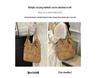 Women's Large Capacity Straw Woven One-Shoulder Crossbody Tote Bag - Versatile, Fashionable, Summer Commute Essential