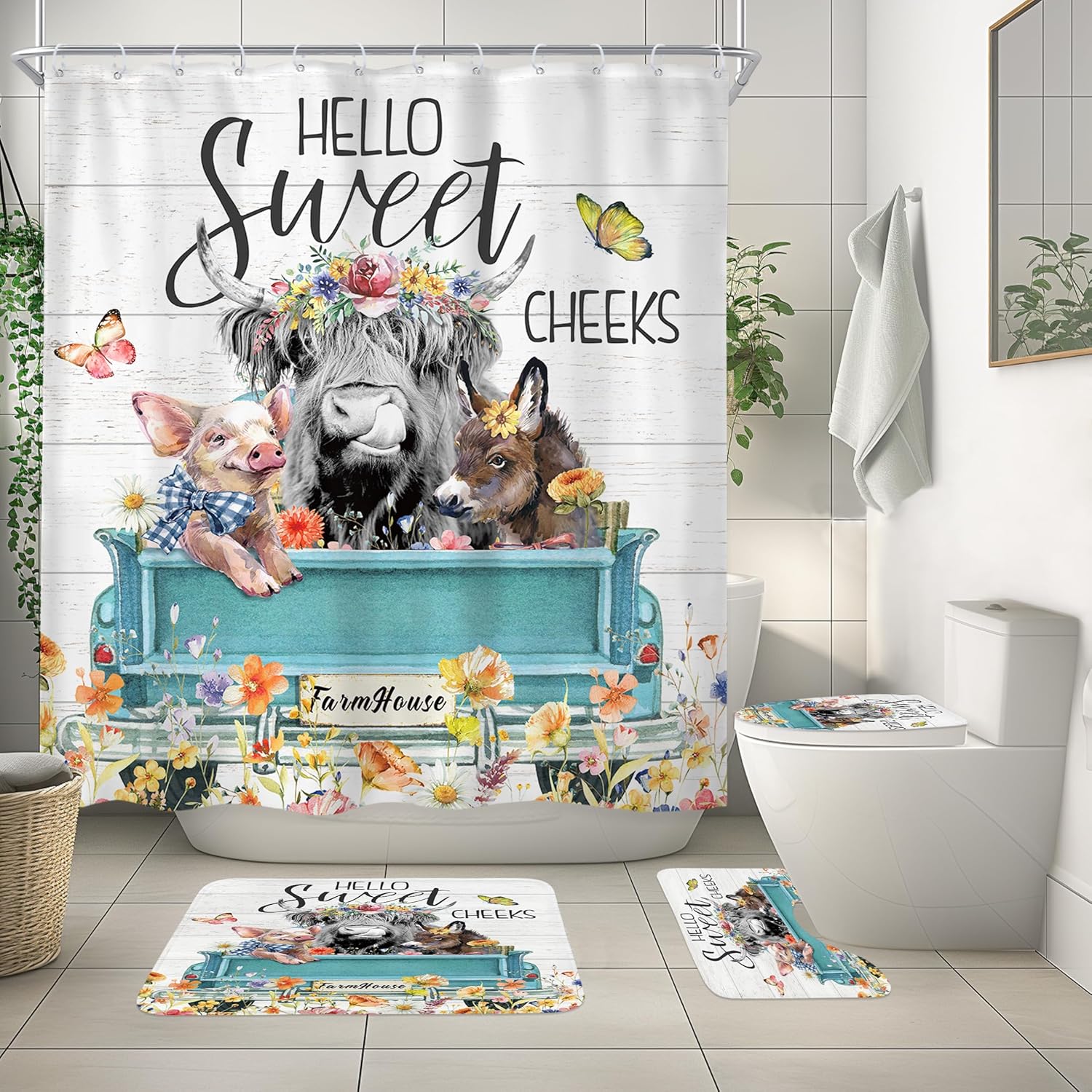 

Funny Dachshund Dogs Shower Curtain Kids Boys Inspirational Motivational Quotes Shower Curtain Bathroom Set Cute Animal Puppy 90x180CM
