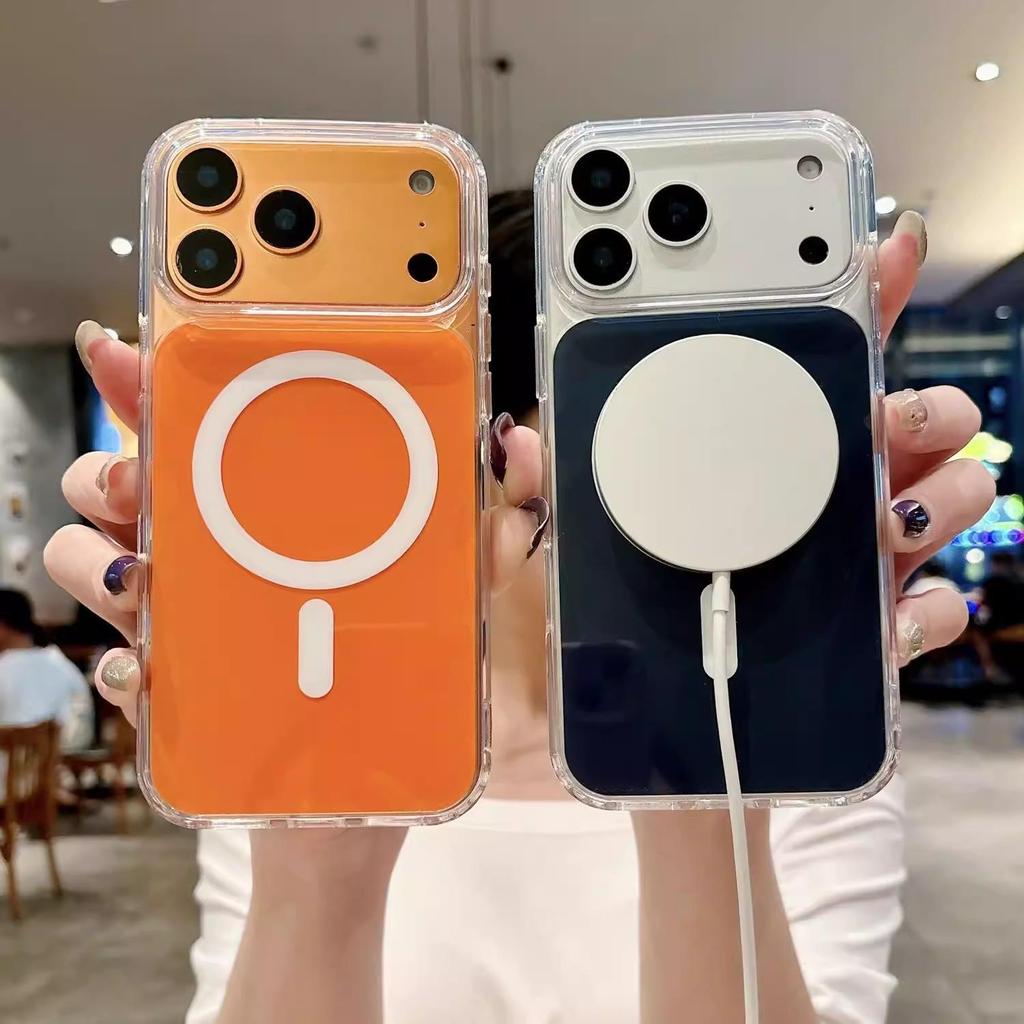 Magnetic Clear Acrylic Case for iPhone 13-17 Pro Max - Full Coverage